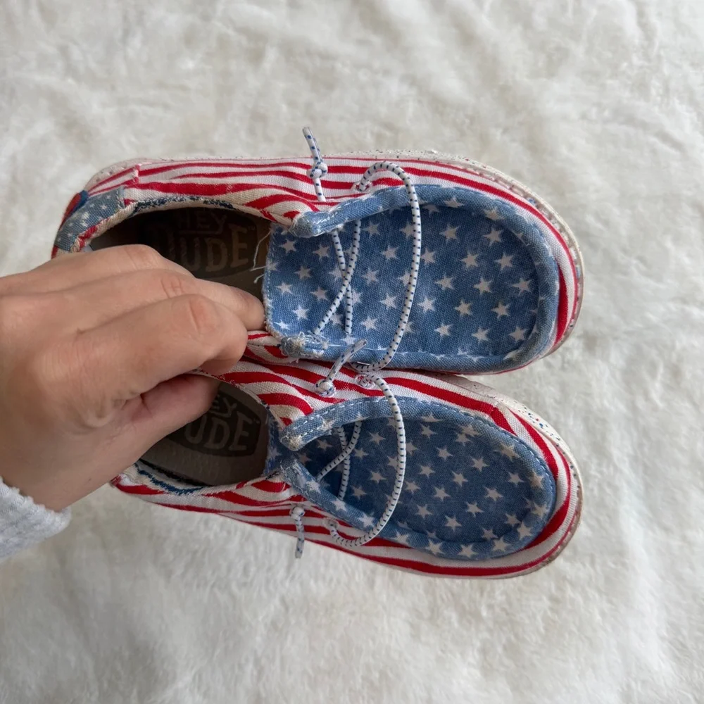 Hey Dude Wally Youth Patriotic Size 11 - Picture 5 of 13